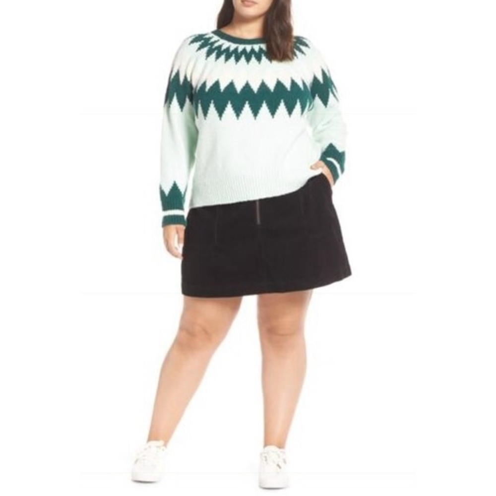 Nordstrom BP Green Placid Fairisle Sweater NWT SZ 2X